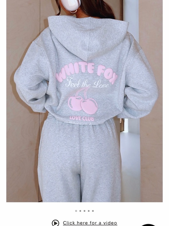 White Fox Boutique Tops - White Fox Feel the Love Hoodie- S/M